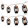 Bokoiuu 8.5FT Mini Kerosene String Lights, Black Lantern String Lights with 14 Mini Waterproof Black Oil Lights, Kerosene String Lights for Indoor Outdoor Patio Garden Party Decorations, White Wire