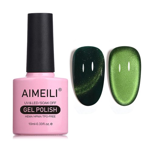 AIMEILI Cat Eye Gel Nail Polish Soak Off U V LED Hema Free Cruelty Free Vegan Gel Polish Colors for Nail Art DIY Gel Nail Manicure 756
