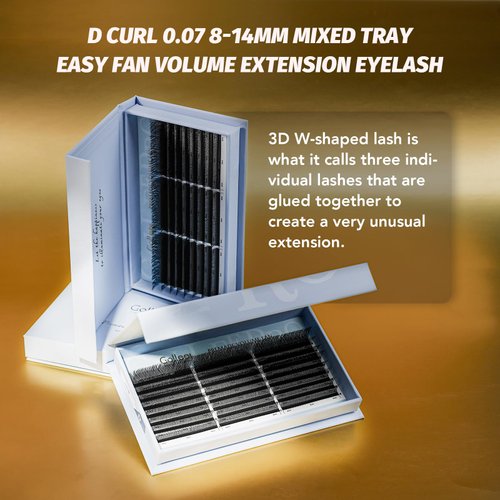 Eyelash Extension D Curl 0.07 8-14mm Mixed Tray Easy Fan Volume Lashes Hybrid Lashes Volume Lash Extensions Self Fanning Eyelash Extensions