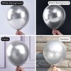 PartyWoo Metallic Silver Balloons, 101 pcs 12 Inch Silver Metallic Balloons, Silver Balloons for Balloon Garland or Arch as Wedding Decorations, Birthday Decorations, Party Decorations, Silver-G102