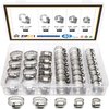 ZIPCCI Hose Clamp Kit, 1/4 Inch - 1 Inch 304 Stainless Steel Hose Clamps Assortment, Worm Gear Fuel Line Pipe Clamp Set, 6-29mm (40pack)