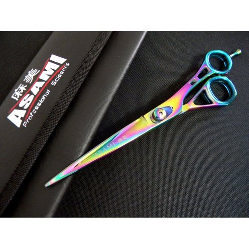 7” ASAMI Professional Titanium Coated 440c Japanese Stainless Steel Scissors ART6144