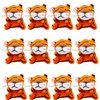 12 Pack Mini Stuffed Tiger Animals Toys Small Plush Tiger Animal Keychain Toy Tiny Stuffed Animal Plush Toy for Birthday Carnival Prizes Party Favors Gifts