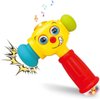Toy Hammer w/Lights, Learning Mode and Music Mode – Baby Hammer Toy Plays 6 Short Kids' Songs, Counts 1-10 w/Baby, Changes Funny Expressions and Lights Up – for Kids 12 Months and Older