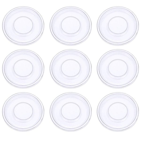 50 Pieces Clear Round Lash Tray Holder Plastic False Eyelash Tray Circle for False Eyelash Storage Case Packaging Box Cosmetic Container
