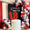 40 inch Red Number 6 Balloon & Mini Mouse Head Balloon, 6th Birthday Party Decoration Balloons, Cartoon Mouse Birthday Party Supplies Baby Shower Decoration, Red Black Theme Party Decorations Supplies