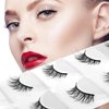 ESHARP False Eyelashes Natural Looking Half Lashes 3D Wispy Cat Eye Lashes 3/4 Faux Mink Lashes 12mm Lightness Comfortable Lashes Pack,5 Pairs
