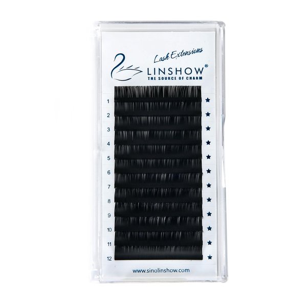 LinShow Eyelash Extensions C/D Curl 8-15mm Premium Classic Lashes Individual Eyelash Soft and Natural Makeup Handmade Faux Mink Individual Eyelash Extension (0.10 Classic C Curl, 11mm)