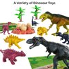 TEMI Dinosaur Truck Toy for Kids 3-5 Years, Triceratops Transport Car Carrier with 8 Dino Figures, Activity Play Mat, Dino Eggs and Trees, Capture Jurassic Dinosaurs Play Set for Boys and Girls