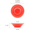TrueCraftware- 4 oz Salad Bowls Orange Color Melamine Set of 12- Dishwasher Safe Break-Resistant Reusable Bowls Serving Bowl Soup Bowls for Fruits Salad Kitchen Restaurants