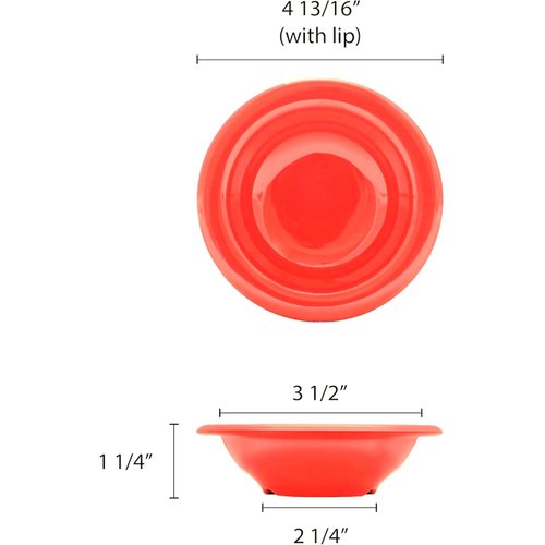 TrueCraftware- 4 oz Salad Bowls Orange Color Melamine Set of 12- Dishwasher Safe Break-Resistant Reusable Bowls Serving Bowl Soup Bowls for Fruits Salad Kitchen Restaurants