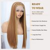 Amarlis Honey Blonde Lace Front Wigs for Women, Pre Plucked Ready to Wear HD Glueless 13x5x1 Blonde Highlight Synthetic Lace Front Wig for Daily Use(Honey Blonde)