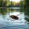 Black Cicada Fishing Catcher - Freshwater Attractant Lures, Bass Fish Baits | Fishing Supplies Strong Hook Reusable Swim Baits for Lake Pond, Fish Tackle Realistic Cicada Shaped Lures