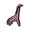 TUFFY - World's Tuffest Soft Dog Toy - Zoo Giraffe - Squeaker - Multiple Layers. Made Durable, Strong & Tough. Interactive Play (Tug, Toss & Fetch). Machine Washable & Floats. (Junior Pink)