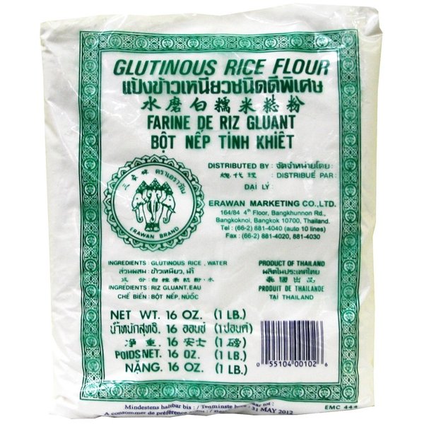 Glutinous Rice Flour Erawan THP, 16 Oz (Pack of 2)