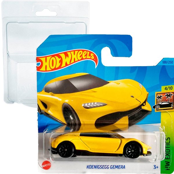 Hot Wheels Koenigsegg Gemera HW Exotics 4/10 (188/250) HKH95 Short Card Mattel 2023 + Blister & Card Protector Pack
