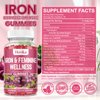 Iron & Hormone Balance for Women Gummies, 40mg Iron Supplement Anemia with multivitamin for Women, Zinc, Selenium, Iodine - for Iron Deficiency - Natural Hormonal Support for PMS, Vegan 60 Count