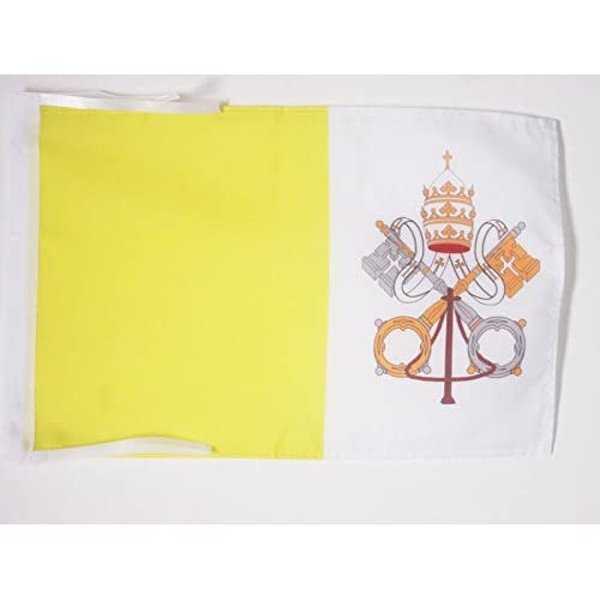 Vatican City Flag 18'' x 12'' cords - Vatican SMALL flags 30 x 45cm - Banner 18x12 in - AZ FLAG