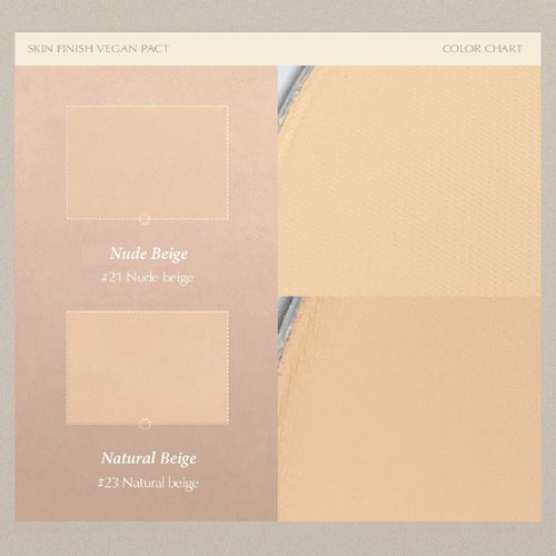 IPKN Skin Finish Vegan Pact | Face Powder Makeup & Finishing Powder (#23 Natural Beige)