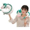 AIHANCH Dragon Neck Pillow Anime Cute Haku Dragon Pillow Anime Plush Doll Toy Kids Travel Pillows with Sleeping Eye Mask for Chrismas Birthday Gift