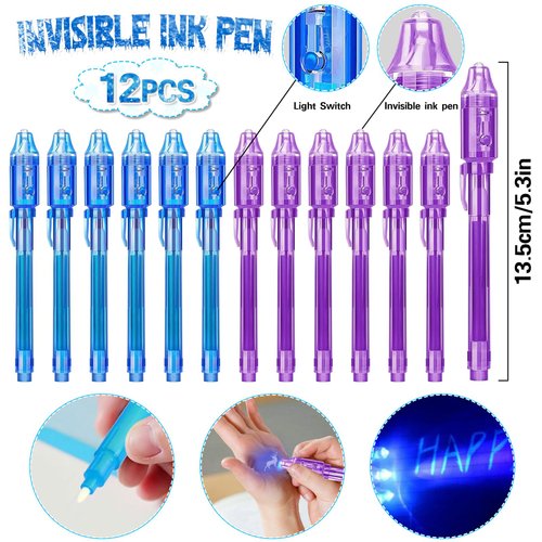 Snowflake Birthday Party Favors Supplies Kids Girl Winter Party Decorations Set Include 12 Invisible Ink Pen,12 Mini Notebook,12 Slap Bracelets,12 Silicone Keychains, 12 Stampers,1 Snowflake Sticker