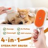 SEOLENZW Cat Brush for Shedding & Dog - 4-in-1 Self-Cleaning Steam Brush for Indoor Cats, Sleek EZ Dog Brush | Safe Gentle Grooming, Portable Pet Hair Solution