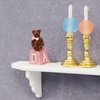 White Dollhouse Wall Shelf, 1/12 Scale Miniature Dollhouse Accessories, White Doll House Storage Wall Shelf for Kitchen Scene Dollhouse Accessories