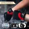ATERCEL Workout Gloves for Men and Women, Exercise Gloves for Weight Lifting, Cycling, Gym, Training, Breathable and Snug fit (Red, M)