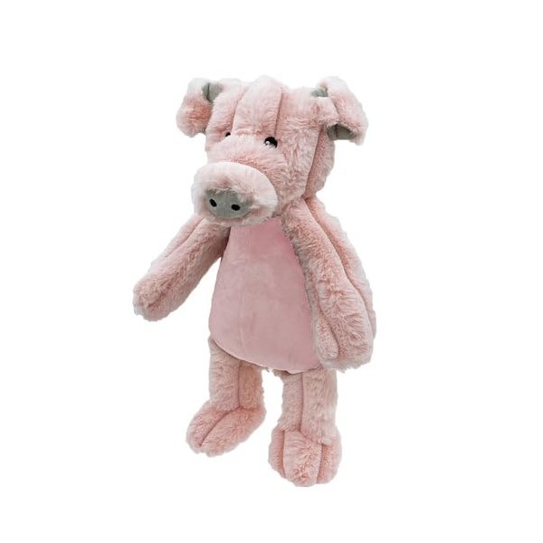Pet Lou Farm Friends Pig, 16-inches Height, Pink, Squeak Toy, Plush, Pet Toys and Supplies