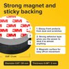 Hyper-Sticky Magnets with Adhesive Backing - 36pcs 0.8"x0.08" Strong Magnetic Dots for Whiteboard, Fridge, Crafts - Easy-to-Cut Stickers for Planning and Organization