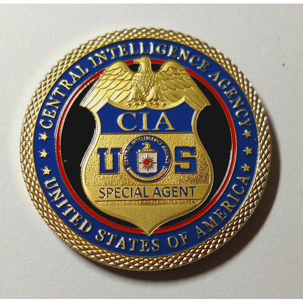 CIA Central Intelligence Agency Special Agent Colorized Challenge Art Coin