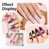 Gieehiol 5 in 1 Nail Magnet Tool Multi-function Nail Art Cat Eye Magnet Stick for Cat Eye Gel Nail Polish 3D with Silicone Protective Case Nail Design Tools for Nail Salon Home DIY (Pink, Small)