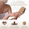Dry Brushing Body Brush - Best for Exfoliating Dry Skin, Lymphatic Drainage and Cellulite Treatment - Organic Spa Exfoliator and Massage Scrub Brush with Natural Boar Bristles