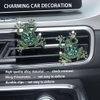 kiiwluu 2Pcs Cute Air Vent Clip with Freshener Pads Bling Car Air Freshener Clip Rhinestone Frog Car Diffuser Decoration Creative Car Interior Accessories