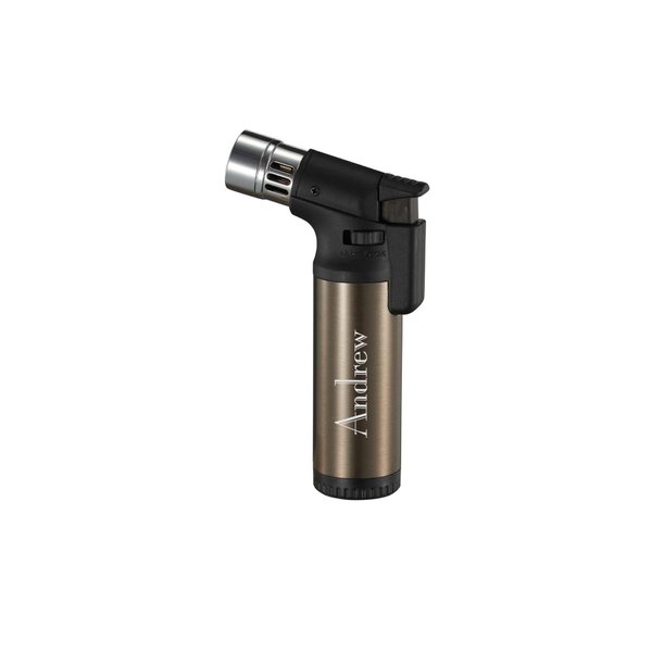 Personalized Visol Ares Gunmetal Triple Torch Flame Cigar Lighter (Shipped Without Butane)