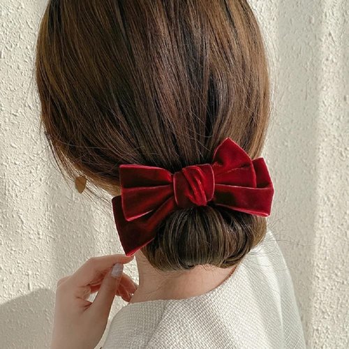 InfantLY Bright 2 Packs Magic Hair Bun Maker with Velvet Bow-Knot, Strong Flexible Bow Easy Donut Shaper Holder Twist Curler Ties Headband DIY Hairstyle Tool for Simple Styling, 1.0 Count