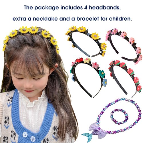 KKSS 9 Pcs Hair Clips for Women Hair Accessories Hair Clips for Thick Hair Braided Hair Clips Sparkling Crystal Stone Braided Hair Clips Headband With Clips for Girls