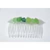 Sea Glass in Shades of Green Hair Comb
