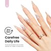 Beetles Poly Extension Gel Nail Kit, 6 Colors Classic White Pink Black Red Nail Builder Nail Gel Silver Yellow Glitter Poly Nail Enhancement French Manicure Kit Trial Nail Art Design Easy DIY
