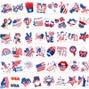HOWAF 4th of July Fake Tattoos 96 pieces Fourth of July Tattoos Stickers Set, American Independence Day Temporary Tattoos for Kids, USA Flag Red White & Blue Tattoos for Labor Day Party Favors
