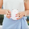 Liywall - Ceramic Tea Mug with Infuser and Lid, Cat Design Handmade Porcelain Tea Cup Strainer With Portable Shockproof Storage Case for Travel Office Home,Wife Girlfriend Gift - White