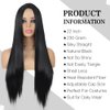 WIGER Long Black Wigs Straight Black Hair Dye Wig for Women Middle Part Synthetic Heat Resistant Natural Hair for Party or Halloween Costume Full Black Wigs for Girls (1B)