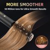 Wooroo Hair Straightener Brush, Ionic Hair Straightening Brush Flat Iron for Women, Anti-Scald and Anti-Frizz Ceramic Straightening Comb Fast Heating for Professional Salon at Home