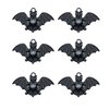 ZILucky Set of 12 Bats Shower Curtain Hooks Rings Halloween Party Supplies Haunted House Decoration Stainless Steel Rustproof (Black-Bat)