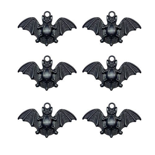 ZILucky Set of 12 Bats Shower Curtain Hooks Rings Halloween Party Supplies Haunted House Decoration Stainless Steel Rustproof (Black-Bat)