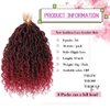 Curly Faux Locs Crochet Hair 8 Packs New Goddess Locs Crochet Braids Hair 12inch Red River Locs Crochet Hair with Curly Synthetic Hair Extensions (12" 8Packs 1B/BUG#)