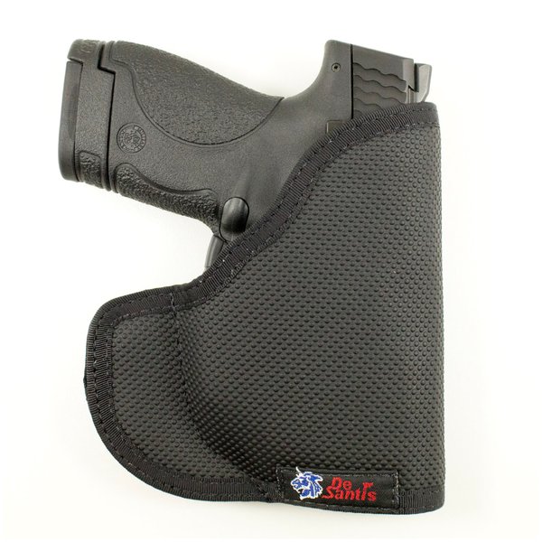 DeSantis Nemesis Pocket Holster For Pistols, Made of Quality Tacky Material, Fits H&K P2000, S&W M&P CPT 9/40, SHIELD 9/40/45, WALTHER PPS, Ambidextrous, Unisex Gun Holster, Black