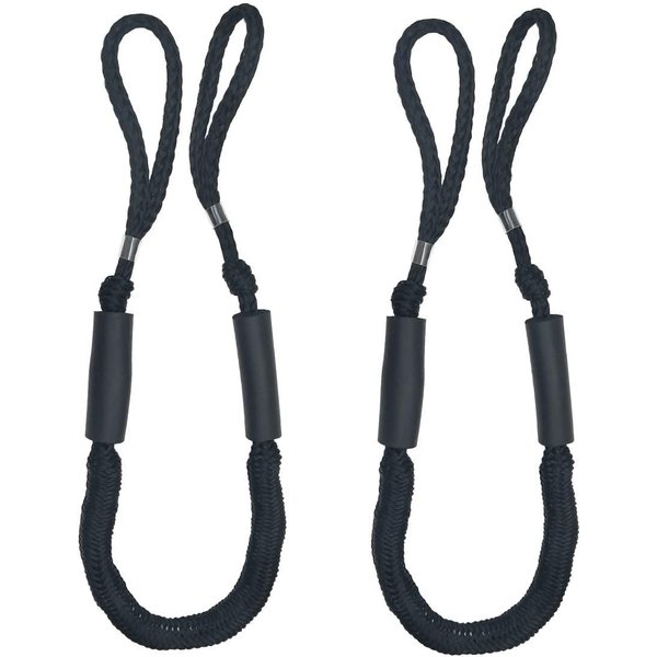 Jranter Bungee Dock Line Mooring Rope for Boat 3.5 ft 2 Pack