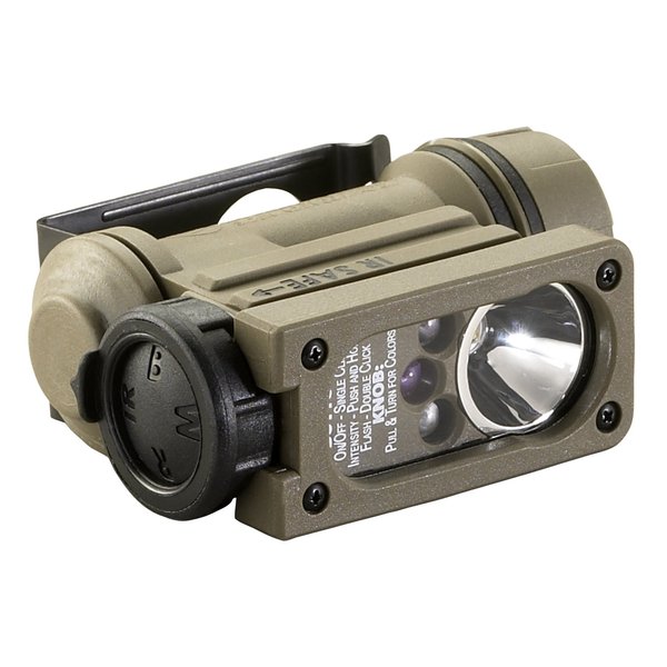 Streamlight 14512 Sidewinder 47 Lumens Compact II Military Model Angle Head Flashlight, Headstrap and Helmet Mount Kit