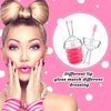 18 Pieces Honey Pots Shaped Lip Gloss Tube Empty Plastic Lip Gloss Container Mini Clear Refillable Lip Balm Bottle Container with 2 Pieces Plastic Funnels for Women Girls DIY Cosmetics, 6 ml